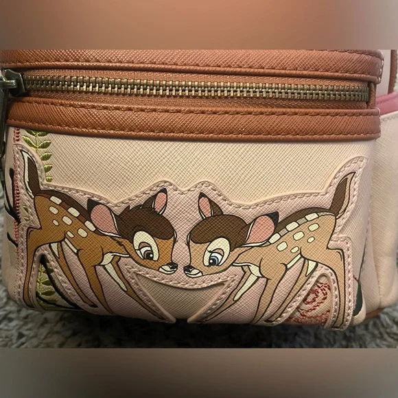 Loungefly Disney Bambi & Faline mini backpack rose Rare HTF Loungefly Disney Bambi & Faline mini backpack rose Rare HTF  main image 3